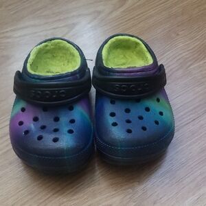 Toddler CROCS Black and Blue Classic Design